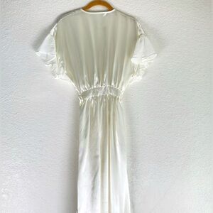 Elegant White Satin Nightgown